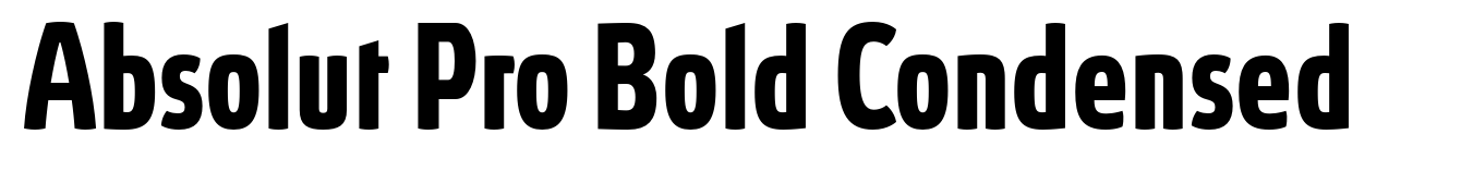 Absolut Pro Bold Condensed